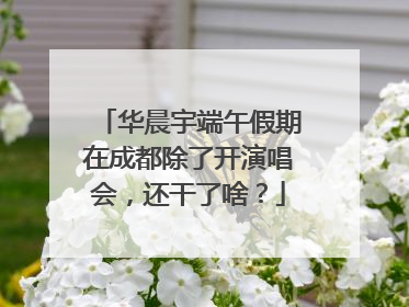 华晨宇端午假期在成都除了开演唱会，还干了啥？