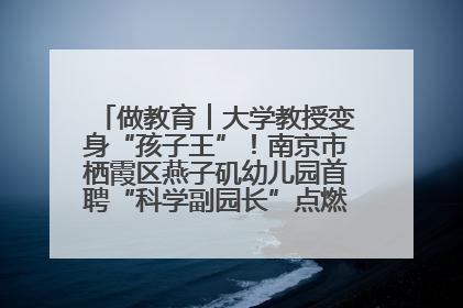 做教育︱大学教授变身“孩子王”！南京市栖霞区燕子矶幼儿园首聘“科学副园长”点燃萌娃科学梦