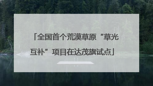全国首个荒漠草原“草光互补”项目在达茂旗试点