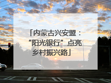 内蒙古兴安盟：“阳光银行”点亮乡村振兴路