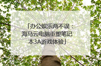 办公娱乐两不误：海马云电脑重塑笔记本3A游戏体验