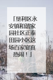 垦利区永安镇和谐家园社区正泰田园小区这场百家宴真热闹！