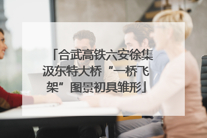 合武高铁六安徐集汲东特大桥“一桥飞架”图景初具雏形