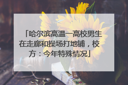 哈尔滨高温一高校男生在走廊和操场打地铺，校方：今年特殊情况