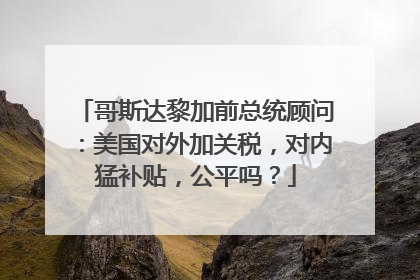 哥斯达黎加前总统顾问：美国对外加关税，对内猛补贴，公平吗？