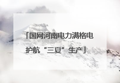 国网河南电力满格电护航“三夏”生产