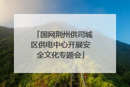 国网荆州供司城区供电中心开展安全文化专题会