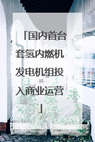 国内首台套氢内燃机发电机组投入商业运营