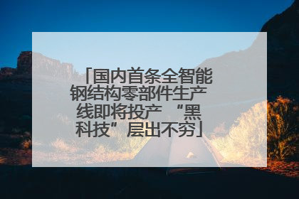 国内首条全智能钢结构零部件生产线即将投产 “黑科技”层出不穷