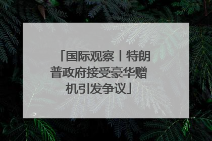 国际观察丨特朗普政府接受豪华赠机引发争议