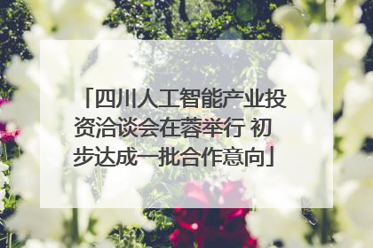 四川人工智能产业投资洽谈会在蓉举行 初步达成一批合作意向