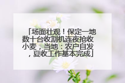 场面壮观！保定一地数十台收割机连夜抢收小麦，当地：农户自发，夏收工作基本完成