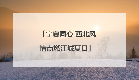 宁夏同心 西北风情点燃江城夏日