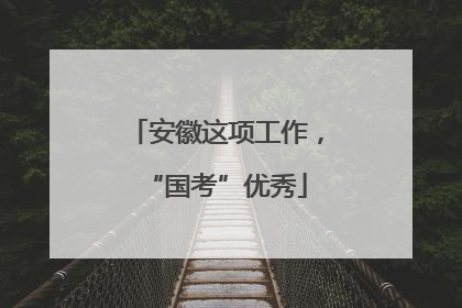 安徽这项工作，“国考”优秀