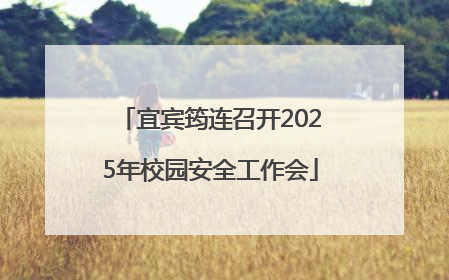 宜宾筠连召开2025年校园安全工作会