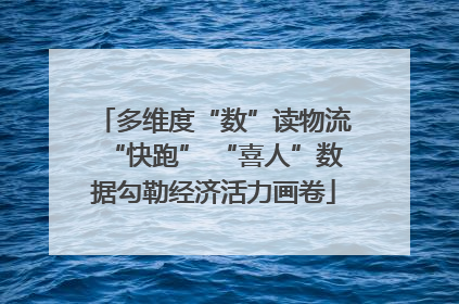多维度“数”读物流“快跑” “喜人”数据勾勒经济活力画卷