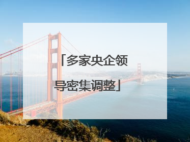 多家央企领导密集调整