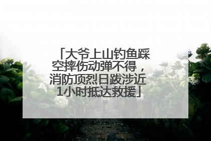 大爷上山钓鱼踩空摔伤动弹不得，消防顶烈日跋涉近1小时抵达救援