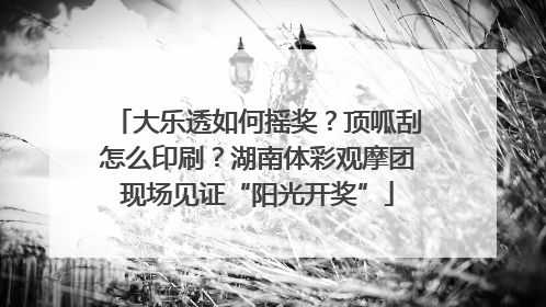大乐透如何摇奖？顶呱刮怎么印刷？湖南体彩观摩团现场见证“阳光开奖”