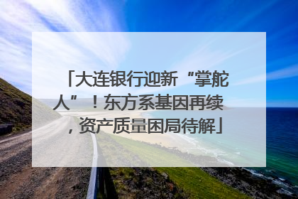 大连银行迎新“掌舵人”！东方系基因再续，资产质量困局待解