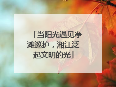 当阳光遇见净滩巡护，湘江泛起文明的光
