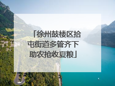 徐州鼓楼区拾屯街道多管齐下助农抢收夏粮