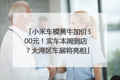 小米车模黄牛加价300元！实车本周到店？大湾区车展将亮相