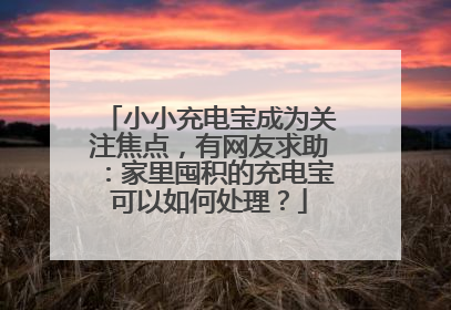 小小充电宝成为关注焦点，有网友求助：家里囤积的充电宝可以如何处理？