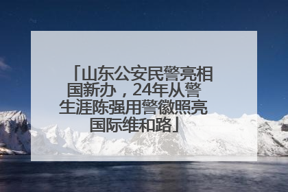 山东公安民警亮相国新办，24年从警生涯陈强用警徽照亮国际维和路