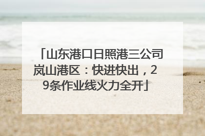 山东港口日照港三公司岚山港区：快进快出，29条作业线火力全开