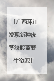 广西环江发现新种疣茎绞股蓝野生资源