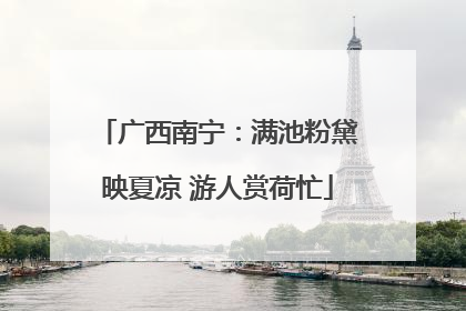 广西南宁：满池粉黛映夏凉 游人赏荷忙