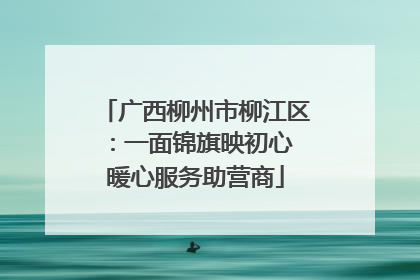 广西柳州市柳江区：一面锦旗映初心 暖心服务助营商