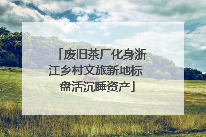 废旧茶厂化身浙江乡村文旅新地标 盘活沉睡资产