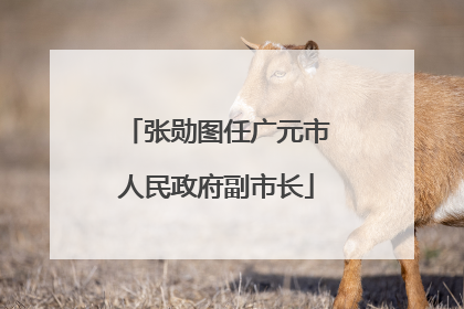 张勋图任广元市人民政府副市长