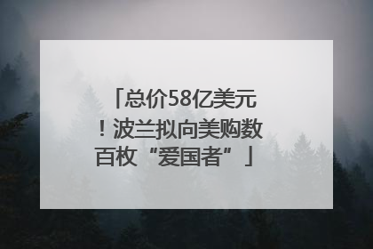 总价58亿美元！波兰拟向美购数百枚“爱国者”