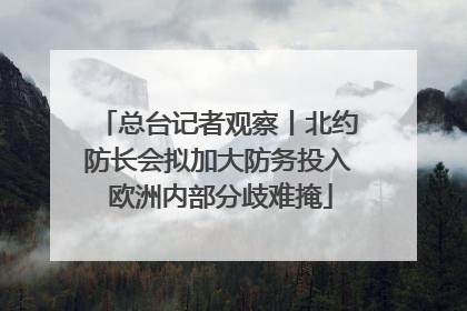 总台记者观察丨北约防长会拟加大防务投入 欧洲内部分歧难掩