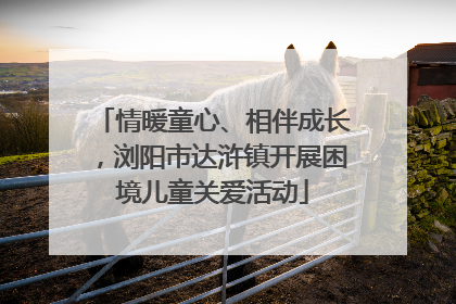 情暖童心、相伴成长，浏阳市达浒镇开展困境儿童关爱活动
