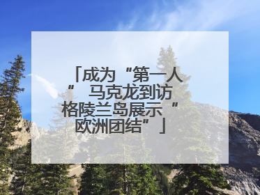 成为“第一人” 马克龙到访格陵兰岛展示“欧洲团结”