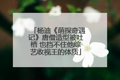 杨迪《萌探奇遇记》唐僧造型被吐槽 也挡不住他综艺收视王的体质