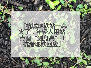 杭城地铁站一幕火了:年轻人用站点图“测身高”!杭港地铁回应