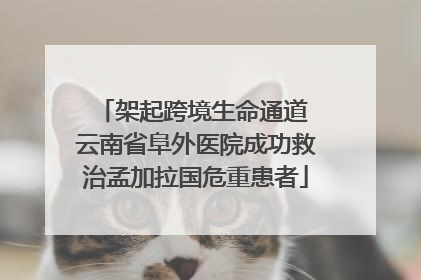 架起跨境生命通道 云南省阜外医院成功救治孟加拉国危重患者
