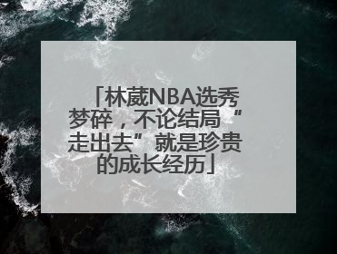 林葳NBA选秀梦碎，不论结局“走出去”就是珍贵的成长经历