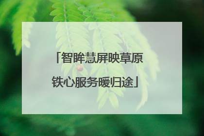 智眸慧屏映草原 铁心服务暖归途