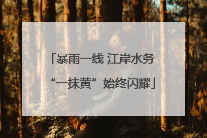 暴雨一线 江岸水务“一抹黄”始终闪耀