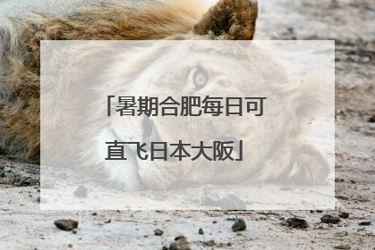 暑期合肥每日可直飞日本大阪