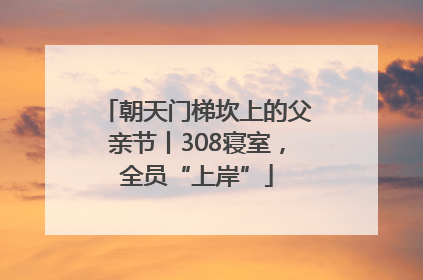 朝天门梯坎上的父亲节丨308寝室，全员“上岸”