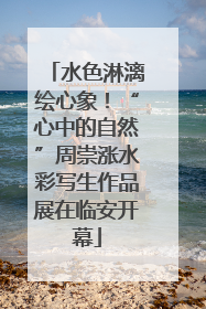 水色淋漓绘心象！“心中的自然”周崇涨水彩写生作品展在临安开幕