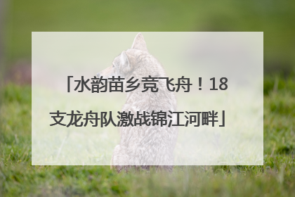 水韵苗乡竞飞舟！18支龙舟队激战锦江河畔