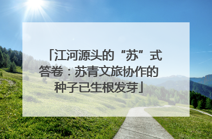 江河源头的“苏”式答卷：苏青文旅协作的种子已生根发芽